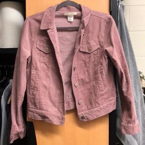 Francesca’s Pink Corduroy Jean Jacket